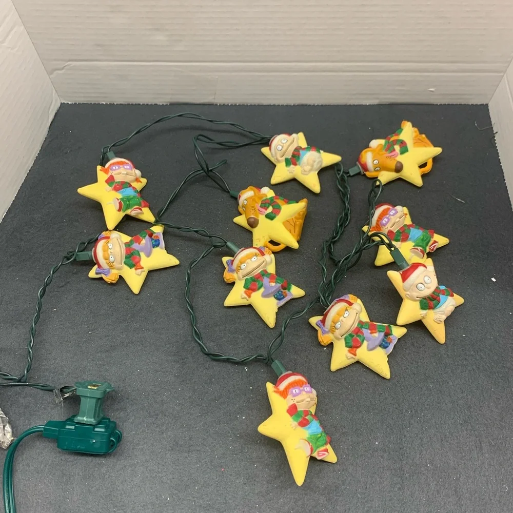 Vintage Christmas Nickelodeon Rugrats Cartoon 10 String Lights